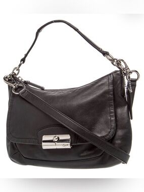 Coach Kristin Black Leather Hobo Bag